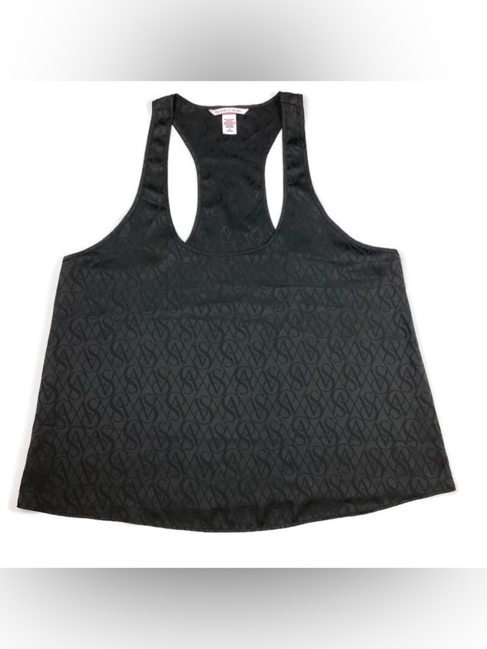 Victoria’s Secret Black Satin Sleep Tank Top Medium